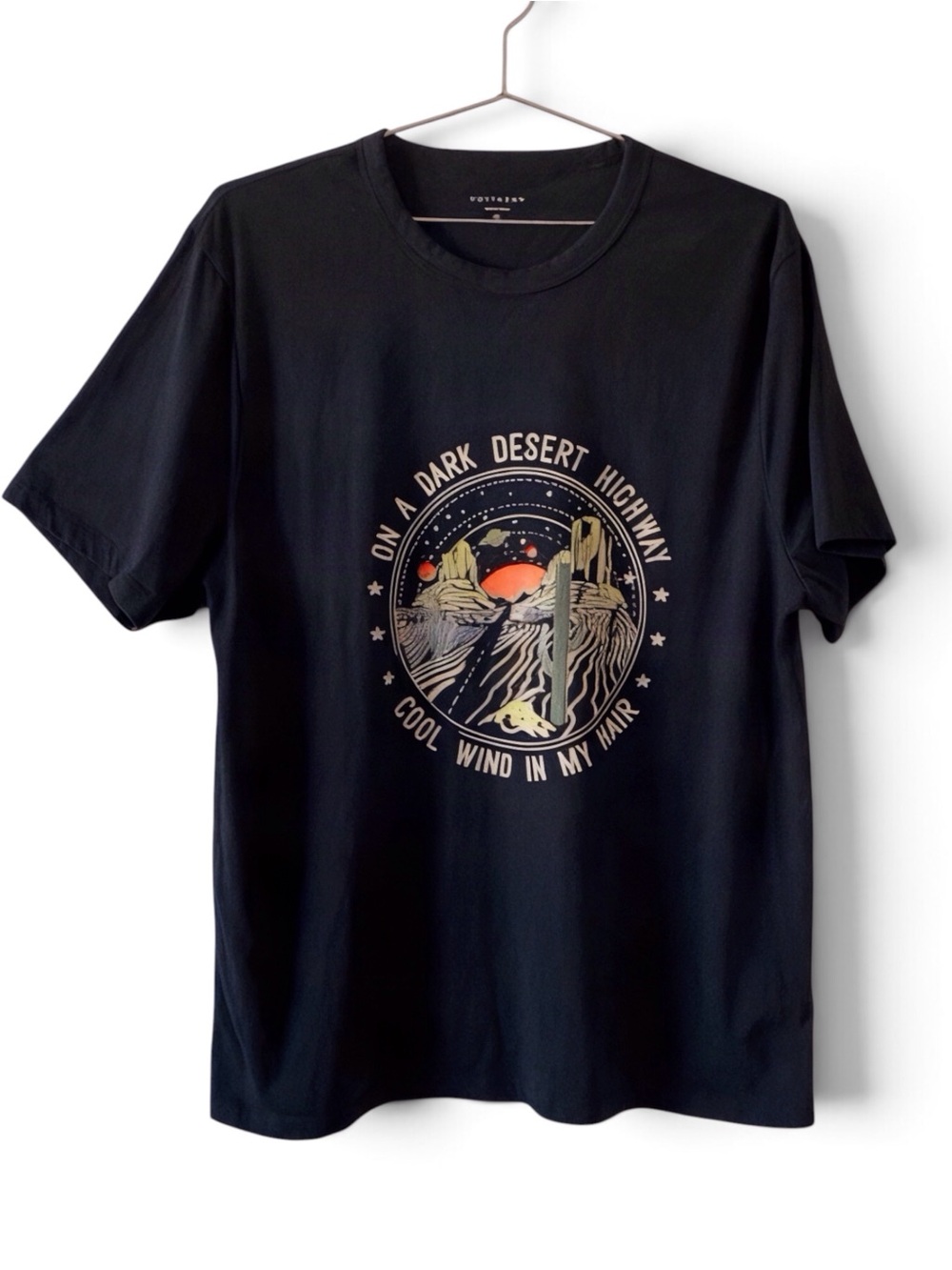 Handmade Desert Highway Graphic Tee Men's XL Custom Print
